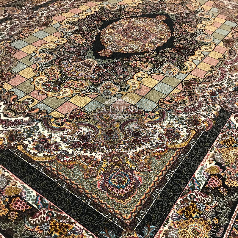 فرش مشهد طرح تندیس 700 شانه تراکم 2550 در 3 رنگ مختلف
